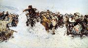 Vasily Surikov Storm of Snow Fortress Spain oil painting artist